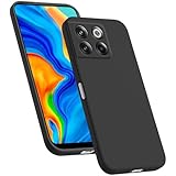 HAFFAN TPU Silikon Hülle kompatibel mit OnePlus 10T (6.7"), Handyhülle Schutzhülle - Schwarz